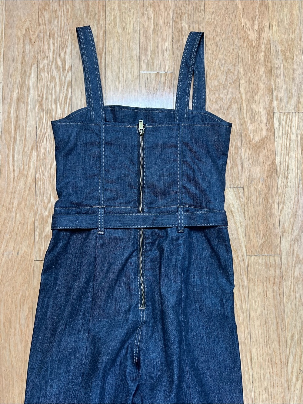 DL1961 Holloway Flare Jumpsuit with Indigo Coated Denim in Size 26 - Picture 8 of 16